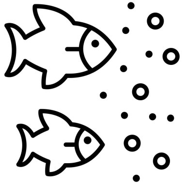 Balık ikonu. Basit resimleme