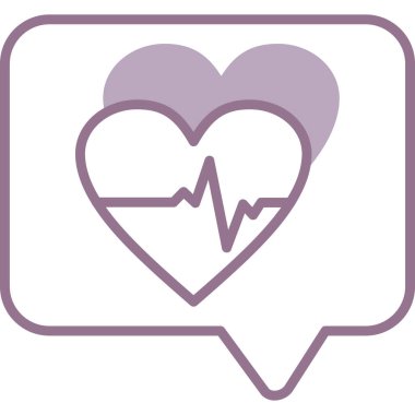 Kalp ikonu vektör illüstrasyonu