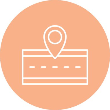 harita simgesi vektör illüstrasyonu