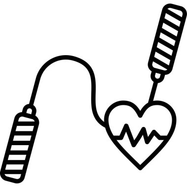 kalp atış hızı simgesi, vektör çizimi