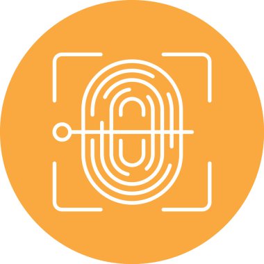 eşsiz parmak izi çizgisi vektör simgesi