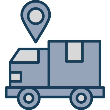 Kamyon. Web simgesi basit illüstrasyon