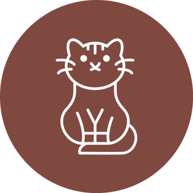 Bir kedinin vektör illüstrasyonu