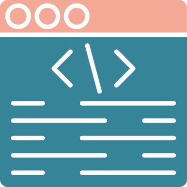 Tarayıcı kod kodlama simgesi - taslak biçimi