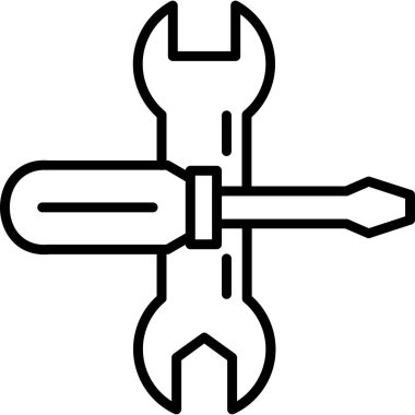 İngiliz anahtarı. Web simgesi basit illüstrasyon