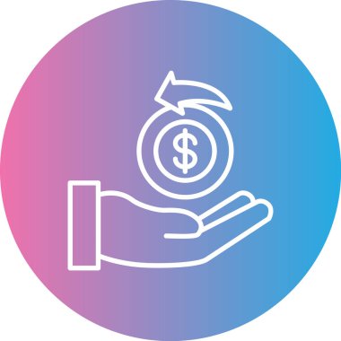 Dolar simgesi vektör illüstrasyonu