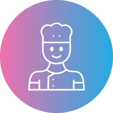 Şef şapka simgesinin vektör çizimi