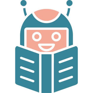 Öğreniyorum. Web simgesi basit illüstrasyon