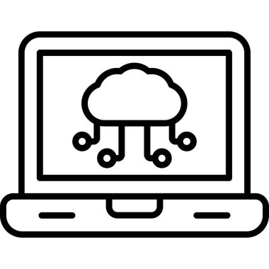 bulut hesaplama vektörü simgesi