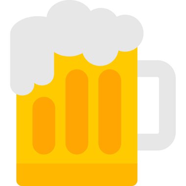 Bira kupa simgesinde düz stil