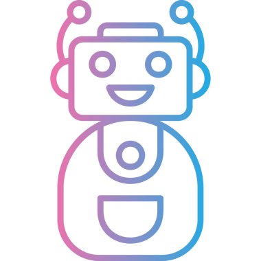 robot ikon vektör illüstrasyonu