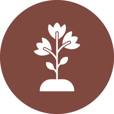 güzel bitki sembolü vektör simgesi