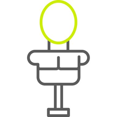 Sandalye. Web simgesi basit illüstrasyon