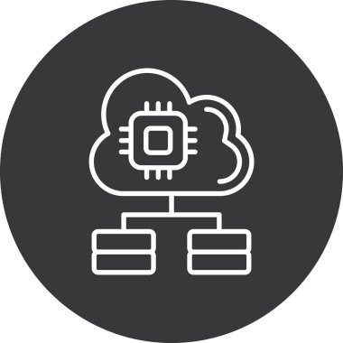 bulut hesaplama vektörü simgesi