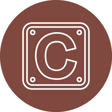 c harfinin vektör logosu