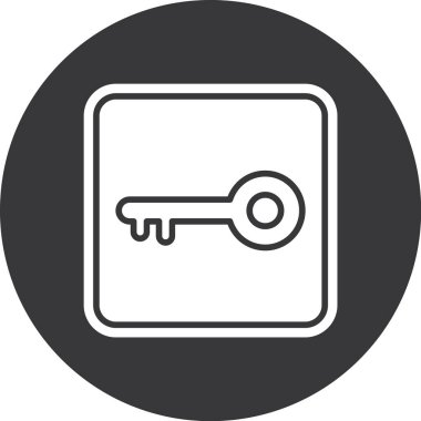 Anahtar simgesi vektör illüstrasyonu