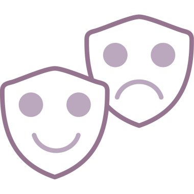 Üzgün yüzlü, üzgün yüzlü. vektör illüstrasyonu