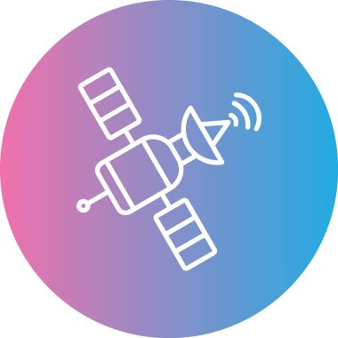 Uydu. Web simgesi basit illüstrasyon