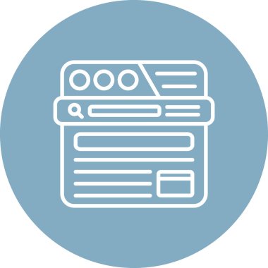 Web sayfası ikon vektör illüstrasyonu