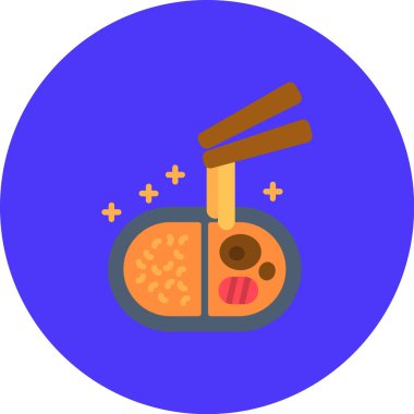 Yemek. Web simgesi basit illüstrasyon