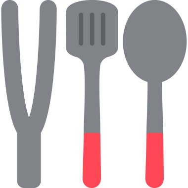 kaşık ikonu vektör illüstrasyonu