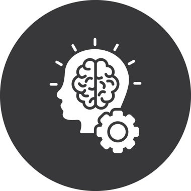 beyin ikonu vektör illüstrasyonu