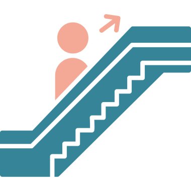 Merdivenler. Web simgesi basit illüstrasyon