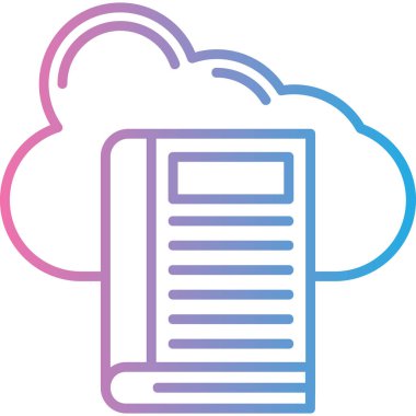 Bulut. Web simgesi basit illüstrasyon