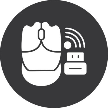 kablosuz fare simgesi, modern tasarım illüstrasyonu