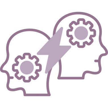 Fikir ve gelişim ikonu. vektör illüstrasyonu