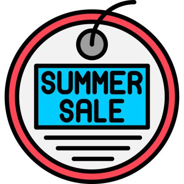 Moda stili izole edilmiş yaz satış simgesi