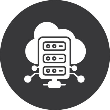 veri bulut hesaplama simgesi, vektör tasarımı