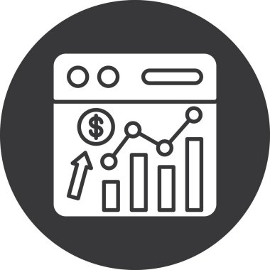 iş grafiği ikon vektör illüstrasyonu