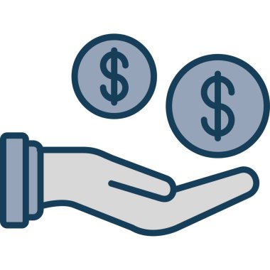 Tazminat Simgesi, Basit Renk Vektörü İllüstrasyonu