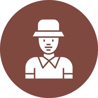 Adamım. Web simgesi basit illüstrasyon