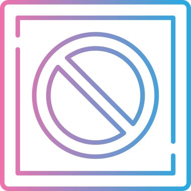 Dumanlı ikon vektör illüstrasyonu yok