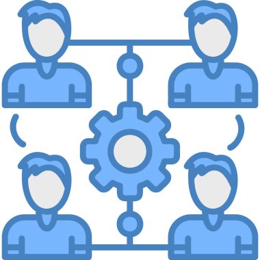 Takım çalışması. Basit illüstrasyon