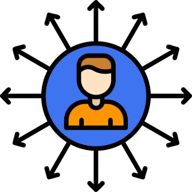 İş adamı. Web simgesi basit illüstrasyon