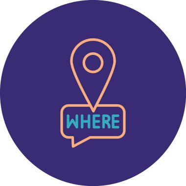 konum. Web simgesi basit illüstrasyon