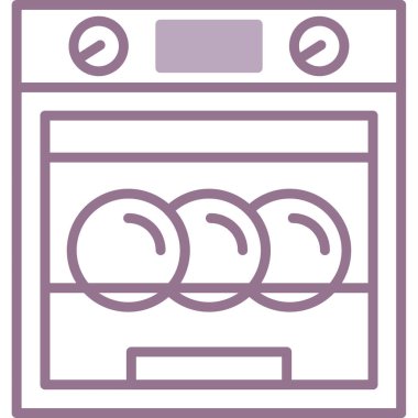 Fırın. Web simgesi vektör illüstrasyonu