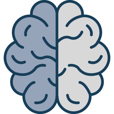 beyin ikonu vektör illüstrasyonu