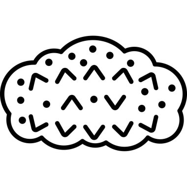 Bulut simgesi vektör illüstrasyonu