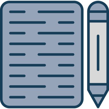 Bir not defterinin vektör illüstrasyonu