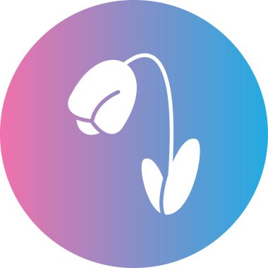 Bir çiçek simgesinin vektör illüstrasyonu