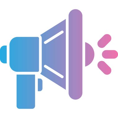 Konuşmacı. Web simgesi basit illüstrasyon