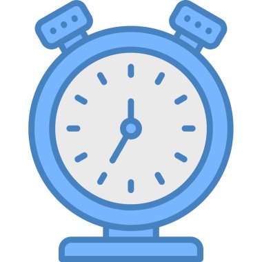 Çalar saat simgesi. Web için alarmlı saat vektör simgelerinin basit çizimi