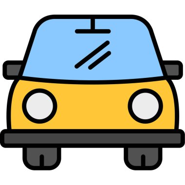 Araba simgesi, basit vektör çizim