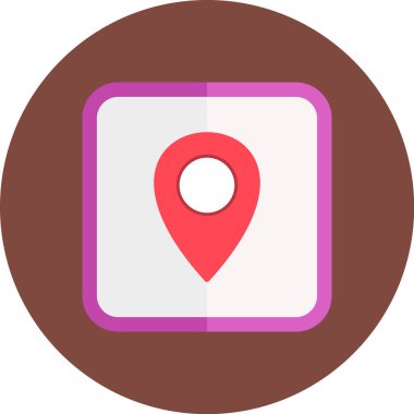 konum pin simgesi, vektör illüstrasyonu basit tasarım