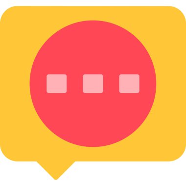 İleti kabarcığı sohbet simgesi düz biçimli