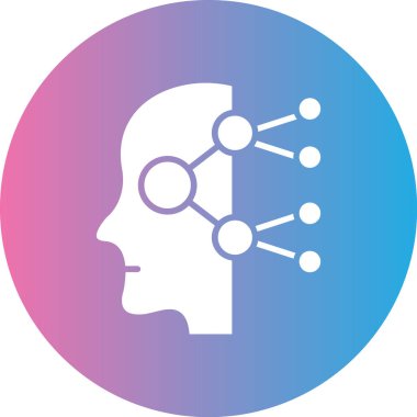 Beyin simgesinin vektör illüstrasyonu